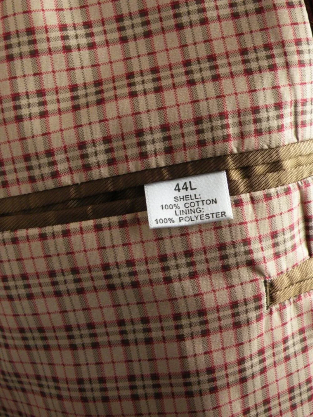 NWOT Men's Saddlebred Burgundy Corduroy Blazer sz 44L